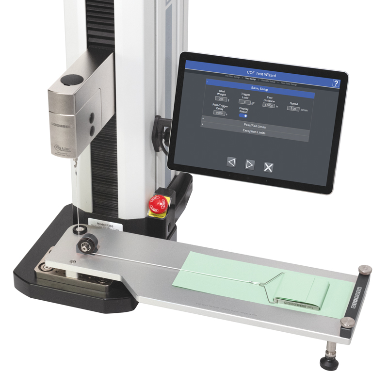 Coefficient of friction testing